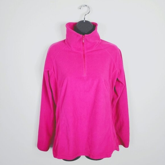 Columbia Glacial IV Outdoor Hiking Running Sports Barbie Pink Fleece Jacket M - Picture 2 of 9